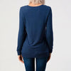 Women's V-Neck Relaxed Fit Top | Navy